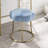 Bonview Flower Upholstered Velvet Metal Accent Stool-2026025196