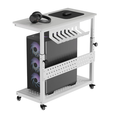 Support réglable pour ordinateur portable avec gestion des câbles à 2 niveaux pour la maison et le bureau (22,8 po à 34,1 po)