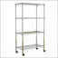 Étagères grillagées robustes à 4 niveaux réglables - supports de rangement en métal résistant à la rouille pour un usage domestique et commercial polyvalent-131660665