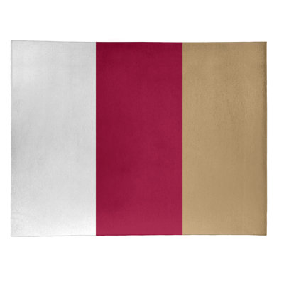 Tapis de zone rouge/doré
