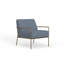 Structure en bois et base en métal, fauteuil