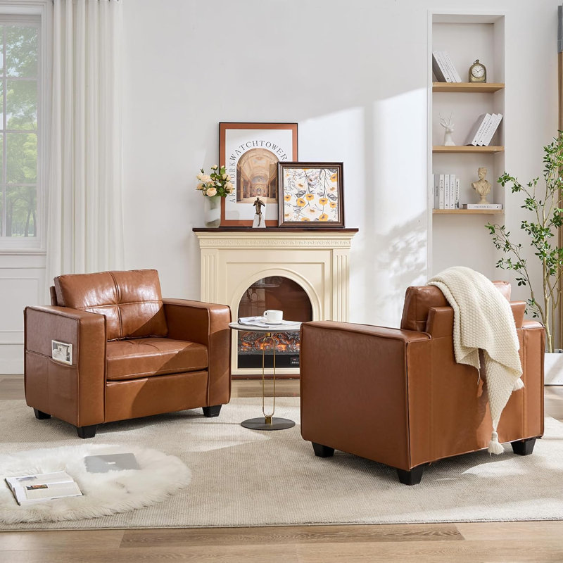 Fauteuil d'appoint Cozy, Brun