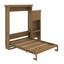 Grand lit escamotable avec plusieurs tablettes de rangement-223722174