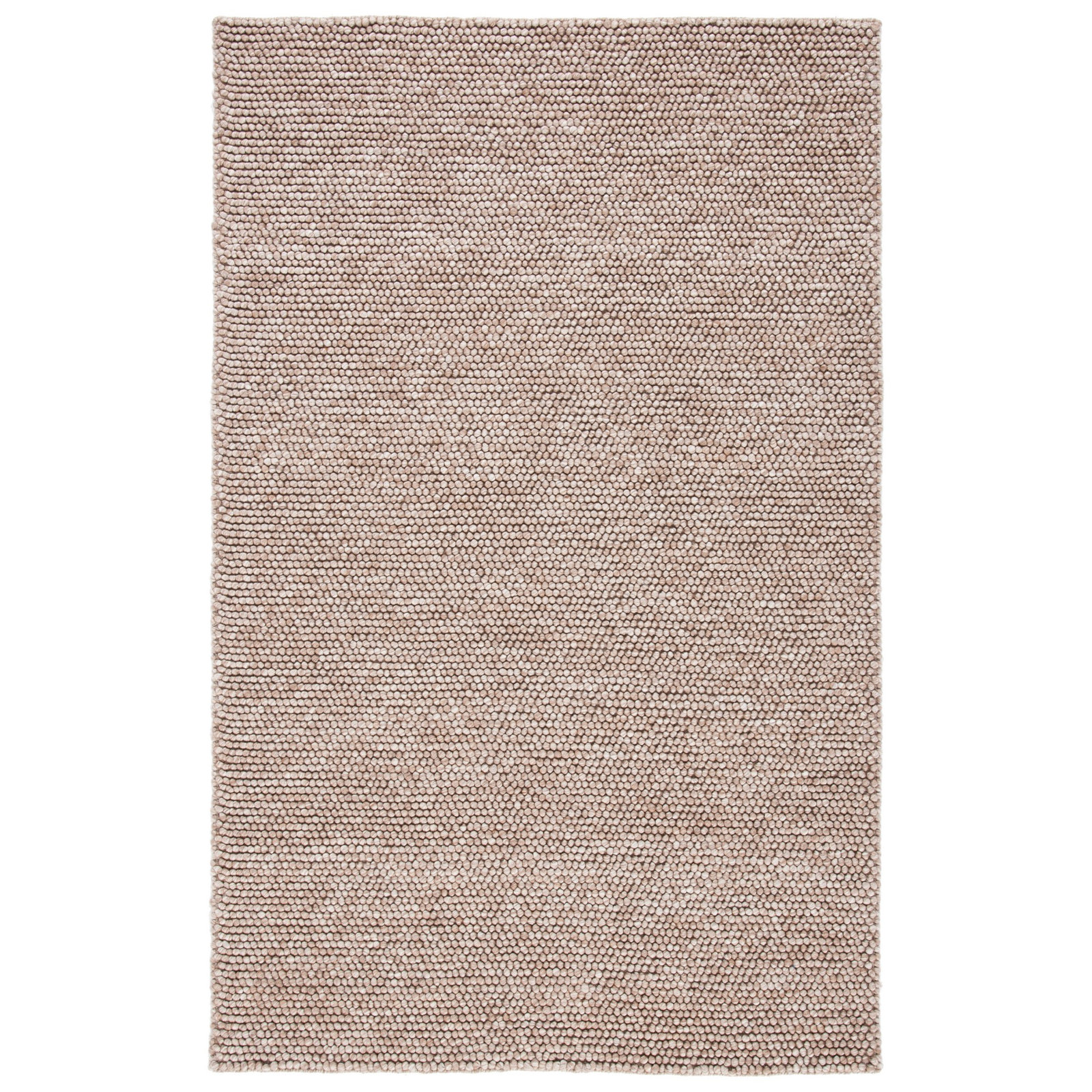 Elle Handmade Brown Rug, Rectangle 5' x 8'