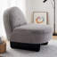 Chaise longue Teddy Boucle en tissu, pieds en bois cintré, aucun assemblage requis-470762266