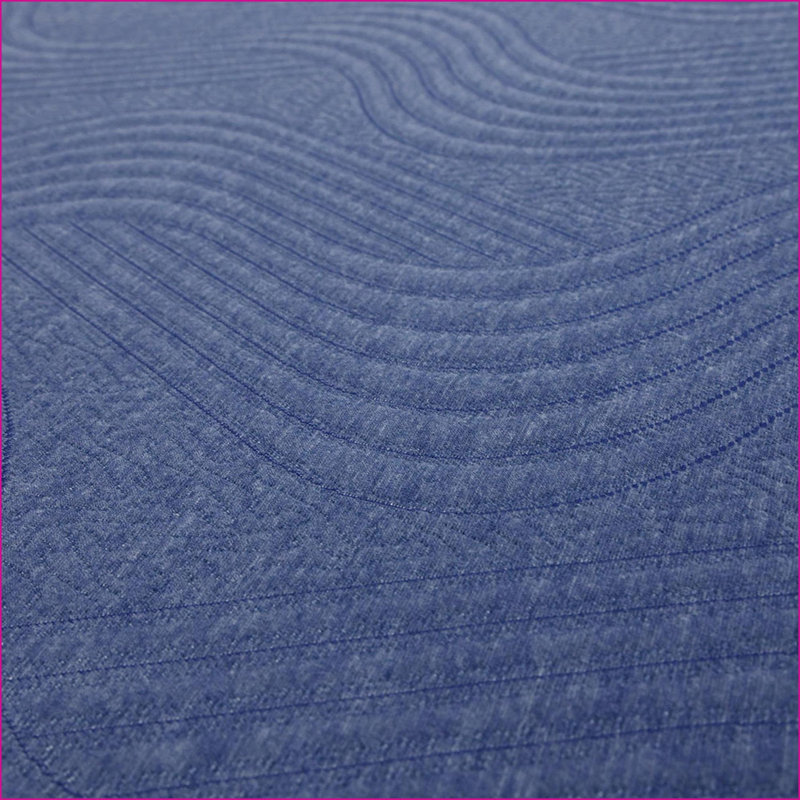 Matelas | Matelas en mousse à mémoire de forme roulée et amp; 8 po | Simple | Bleu-gris