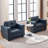 38” Wide Faux Leather Armchair(Set Of 2)-1222084750