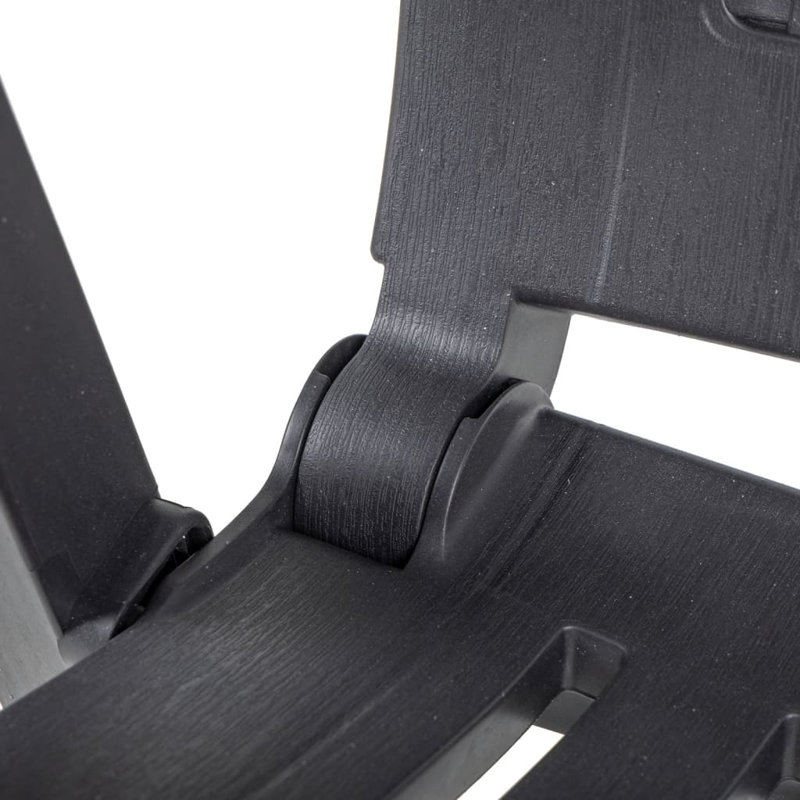 Isabela Plastic / Resin Folding Chair Set, Anthracite