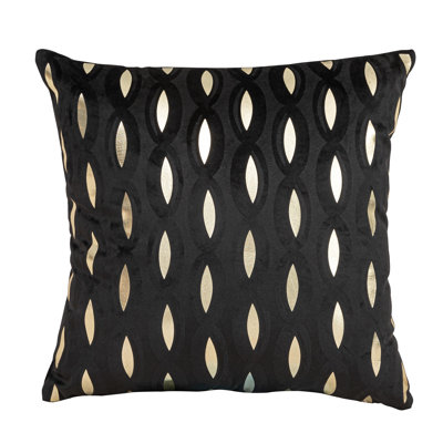 Housse de coussin carré en velours doré
