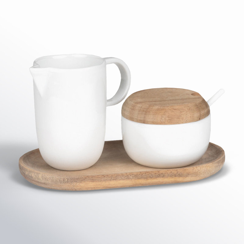Service à crème et à sucre Bonjour avec plateau Bonjour