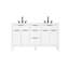 Meuble-lavabo double 60 po blanc-314797650-314797648