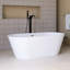 Baignoire de trempage autoportante en acrylique 63 po au fini blanc brillant 63 po