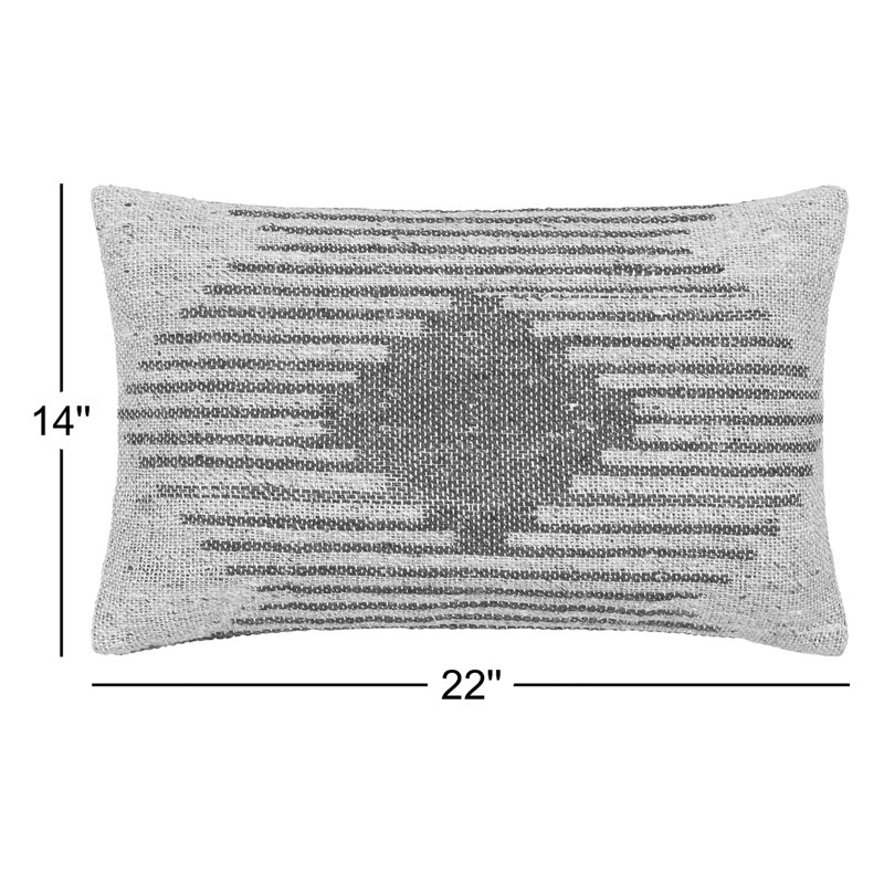 Mahala Geometric Cotton Throw Pillow, Polyester/Polyfill