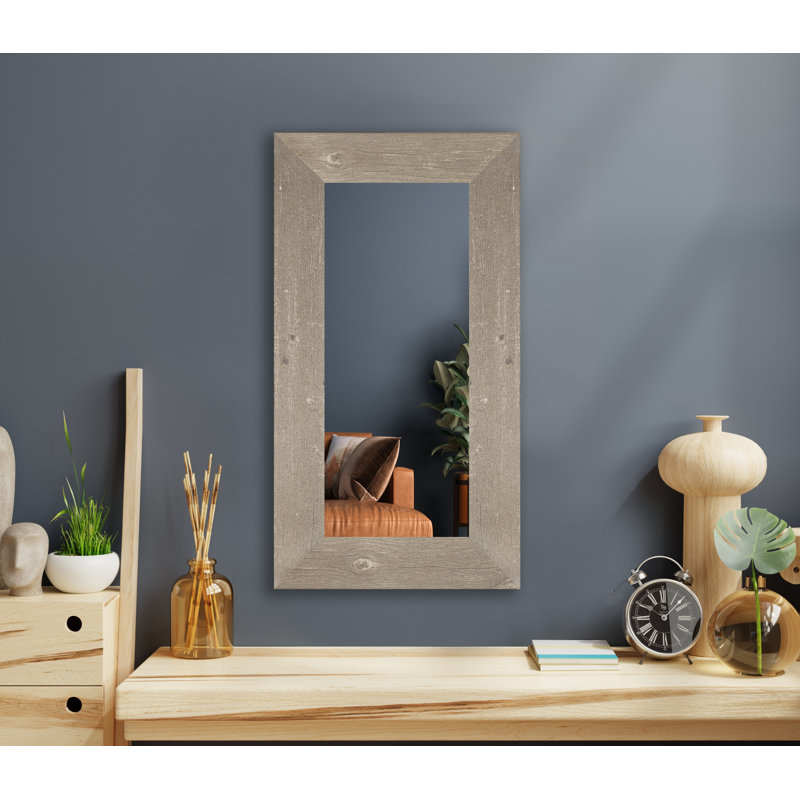 Miroir décoratif, 18 po x 33 po, Brun récolte