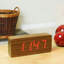 Sleek & Chic Modern Digital Wood Electric Alarm Tabletop Clock-2023796492