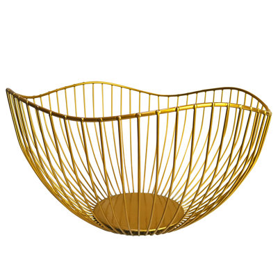 Wire Fruit Basket Gold Fruit Bowl