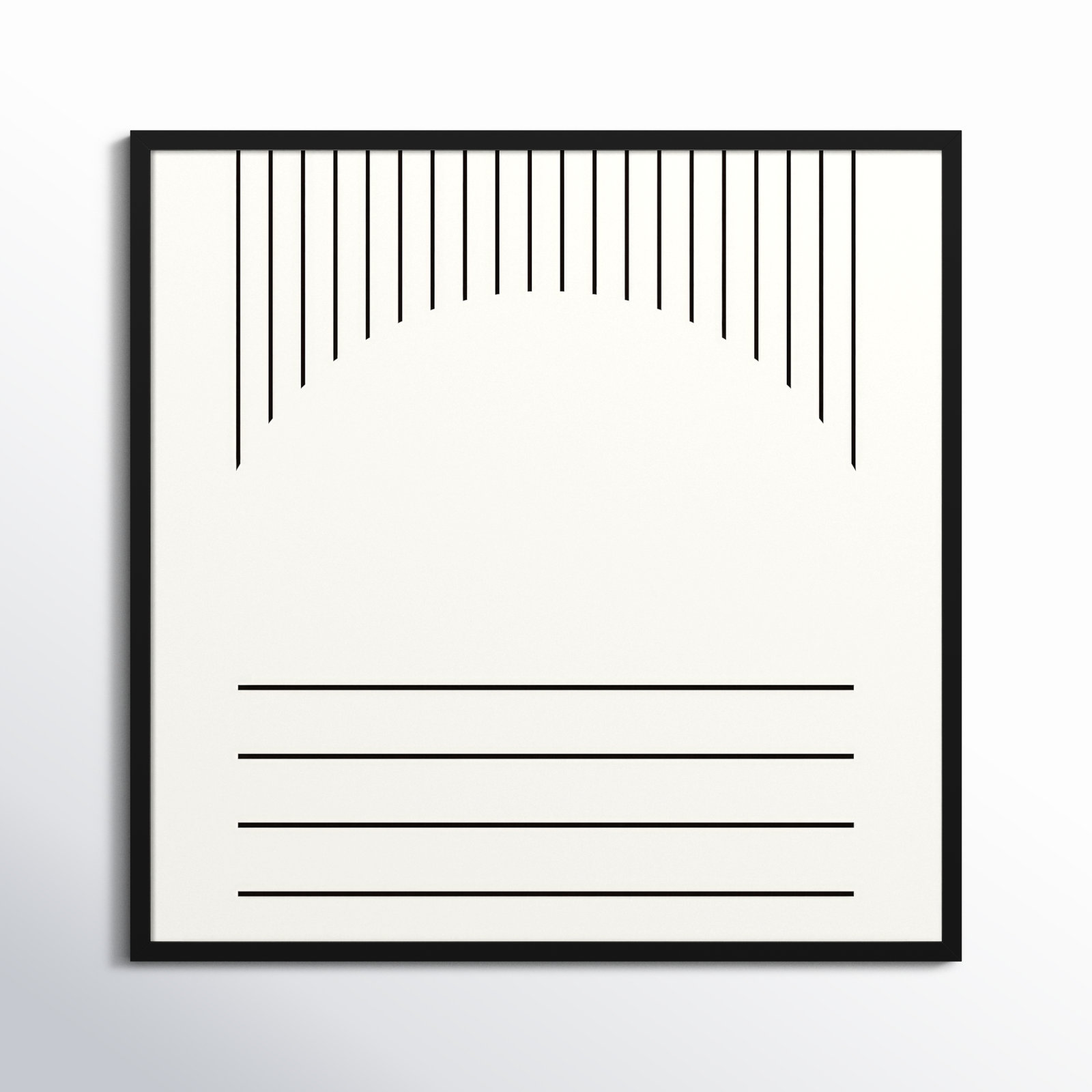 Modern Statement Stripes 2 by The Creative Bunch Studio, Black, 33" H x 33" W x 1" D