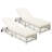 Rattan Patio Chaise Lounge With 5-Position Backrest, Cushion And Wheels-1050372511