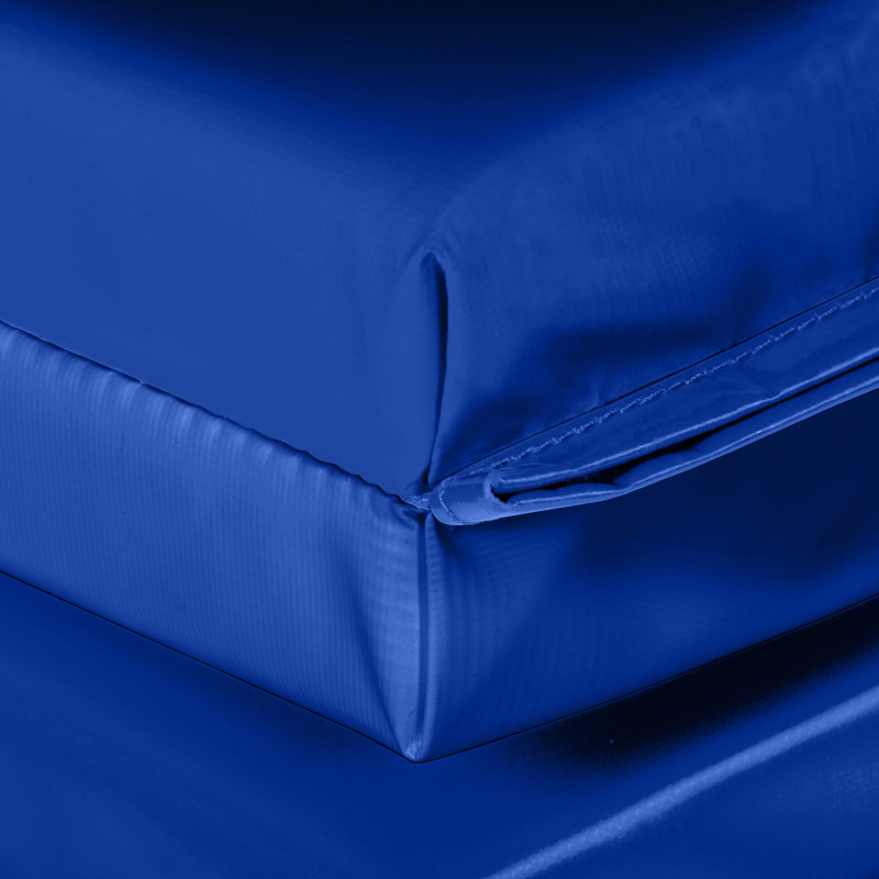 Blue 72" x 48" Vinyl Folding Exercise Mat