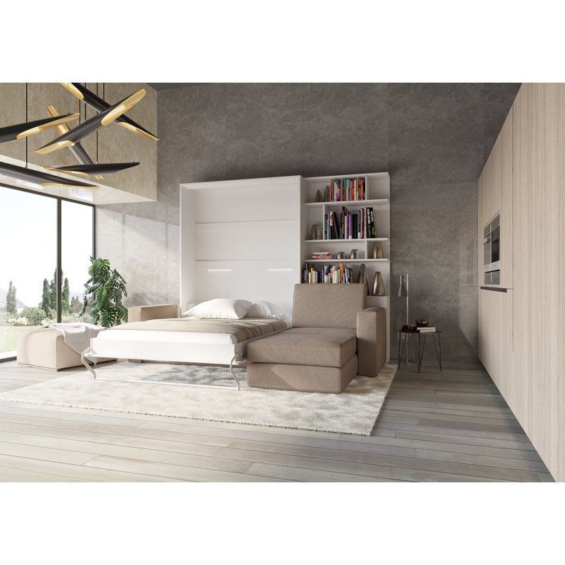 Aubri Upholstered EU Double - 140 X 200 Cm Bed, White