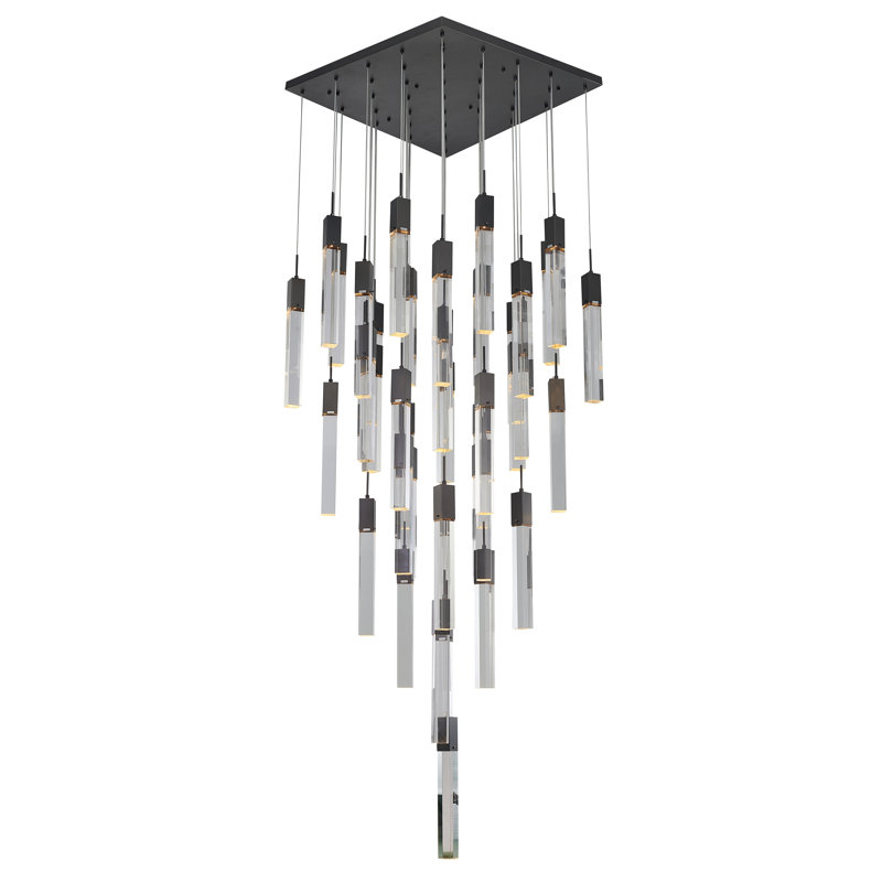 Lustre en cristal 41 lumières Modern, Noir
