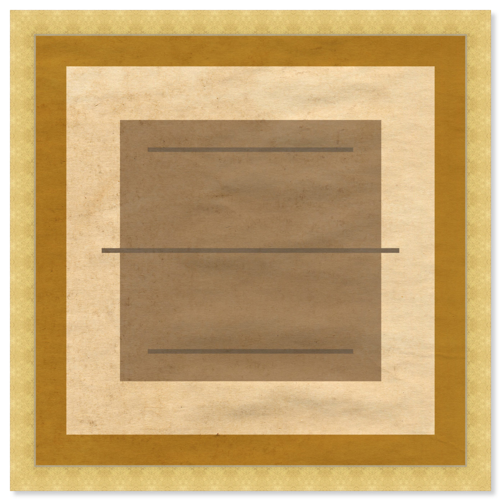 Amarillo Alberto Print by Oliver Gal, 42" H x 42" W x 0.5" D, Gold