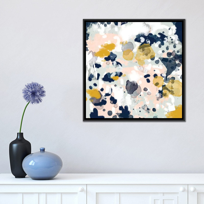 " Esther " by Charlotte Winter, 18" H x 18" W x 1.5" D, Black Framed Canvas