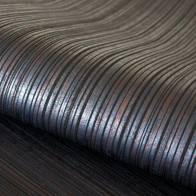Universe Collection Jupiter Metallic Stripe Design Wallpaper Roll, Dark Blue