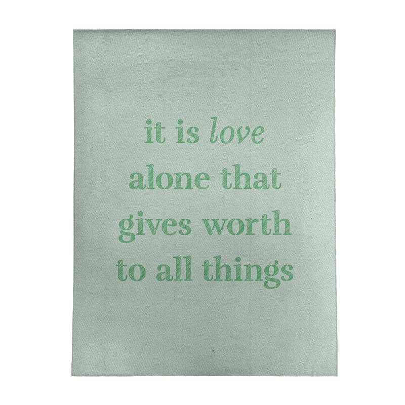 Tapis en poly-chenille à citation manuscrite love, Rectangle 9 pi x 12 pi