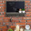 Wall Mounted 5-Hook Memo Board Chalkboard 