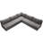 Ensoll Velvet L-Shaped Sectional Reversible-1496889927