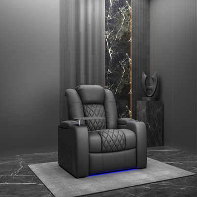 Power Reclining LED Lighted Home Theater Seating