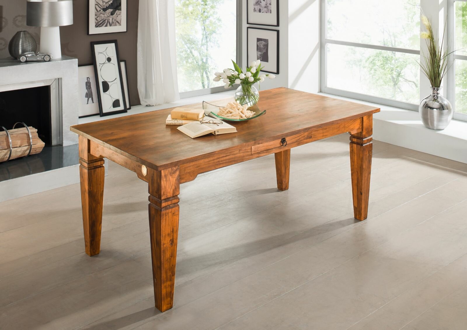 Oxford solid oak on sale dining table