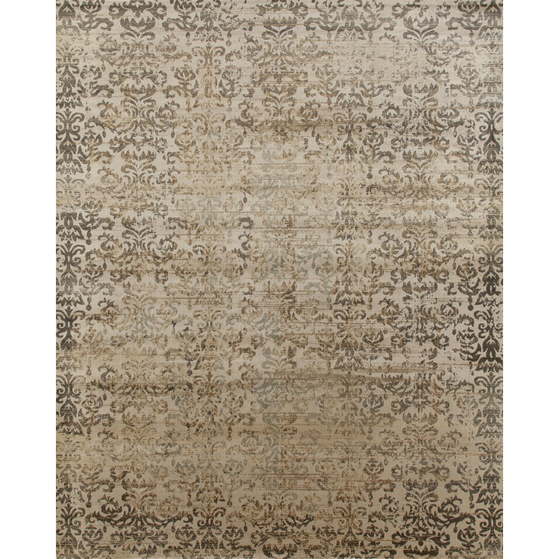 Tapis rectangulaire 6 pi 8 po x 9 pi 7 po Ayla, Rectangle 5 pi x 7 pi 2 po, Gray/Beige