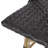 29.5" Outdoor Pe Rattan And Aluminum French Barstools, Set Of 2, Black And Bamboo Finish