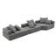 Canapé modulaire surdimensionné surdimensionné, ensemble de canapé de plancher Boucle de luxe, canapé convertible compressé, canapé spacieux rempli de mousse, combinaison libre,-1784856020-1784856021-1784856022