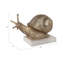 Sculpture d'escargot doré sur base de marbre pour la décoration intérieure - Objets décoratifs et statues pour tablette, décor de cuisine ou de salon - décor de figurine - 6,5 po, doré