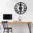 Elegant Black Metal Wall Clock, 19.3 x 19.3 inches | Durable 100% Metal with 0.06 inch Thickness | Easy Wall Mounting, Requires 1 AA Battery | Modern Design for Living Room, Office, or Home Decor