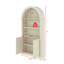 Armoire en arc avec tablettes ouvertes