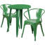 Ensemble de table ronde d'intérieur / extérieur en métal 30 po avec 2 chaises Duluth-24678680-24678687