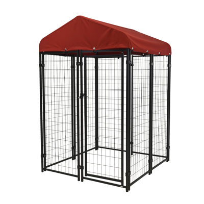 Uptown Pet Kennel Firehouse With Sunbrella® Fabric