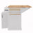 54inch Large Kitchen Island with Rubber Wood Drop Leaf, Embossed Texture Rolling Kitchen Cart on 4 Wheels with 4 Doors and 3 Drawers, Kitchen Island with Storage for Kitchen, Dining Room,White-1724370973