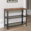 Angellea 101.5cm 3 Tier Console Table For Hallway Rustic Brown