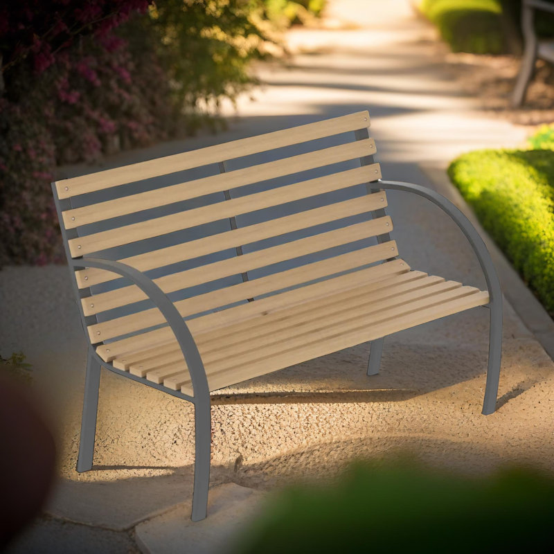 Slatted 3 Seater Outdoor Garden Bench