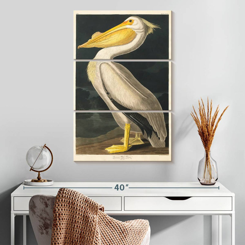 Ensemble de 3 pièces sur toile American American Pelican, H 32 po x l 20 po x P 1,25 po