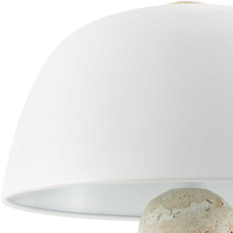Lampe de table Stone, H 13,1 po x l 11,4 po x P 11,4 po, Blanc