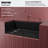 Karran 33" Single Bowl Workstation Fireclay Kitchen Sink with Reversible Fluted Apron Front-107401423