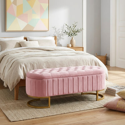 Banc de rangement avec repose-pieds Velvet