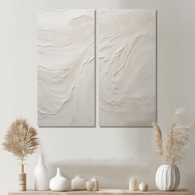 Clate - Beige Printed Wall Art 2-Pieces