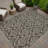 Machine Washable Indoor/Outdoor Chantille ACN2325 Damask Rug-2146683952